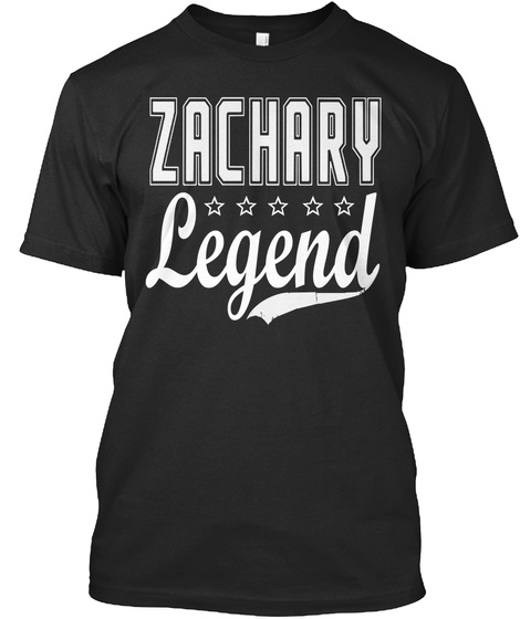 Zachary Legend Black T-Shirt Front