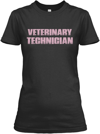 Veterinary Technician Black T-Shirt Front