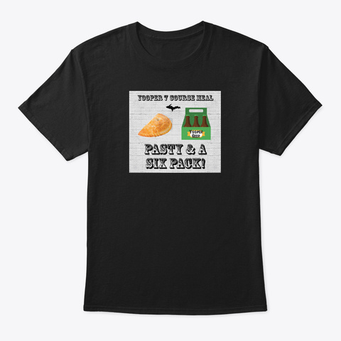 Yooper 7 Course Meal Black T-Shirt Front