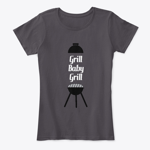 Grill Baby Grill Heathered Charcoal  T-Shirt Front