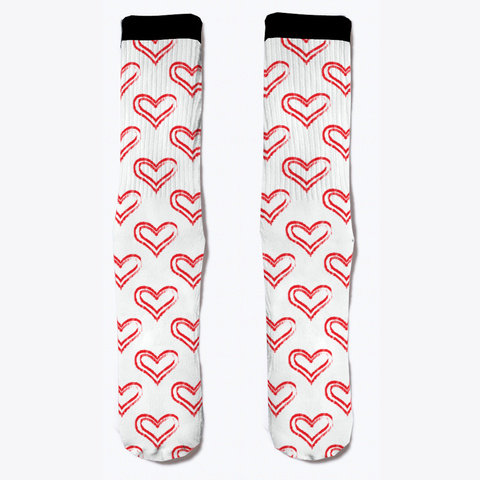 Love Heart  Socks  Standard Camiseta Front