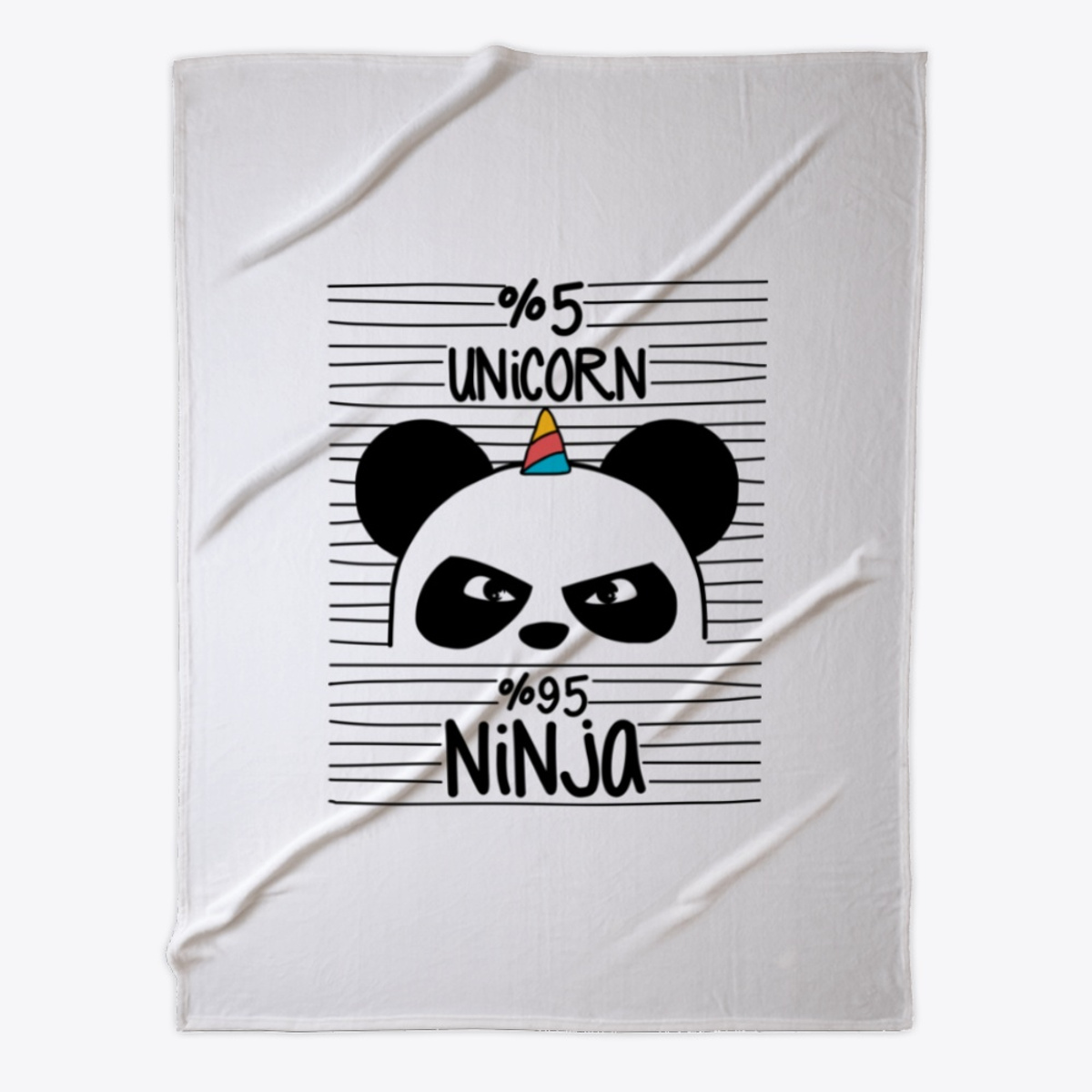 1Tee Girls 5% Unicorn 95% Ninja Panda Sweatshirt Jumper 