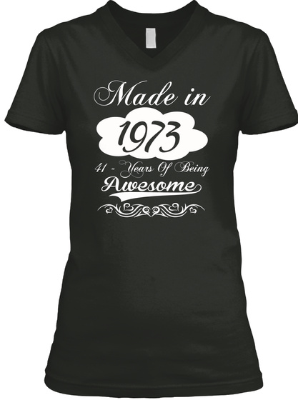 Awesome 1973 Limited Edition Tee Black T-Shirt Front