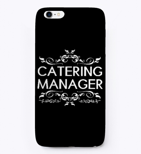 Catering Manager   White Black Camiseta Front