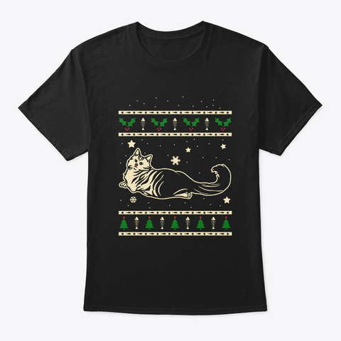 Christmas Norwegian Forest Gift Black T-Shirt Front