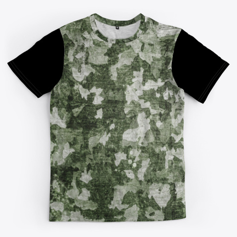 Veterans Day   Camo Tee Black T-Shirt Front