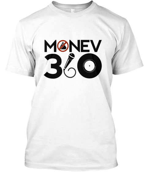 Monev360 Official Apparel White T-Shirt Front