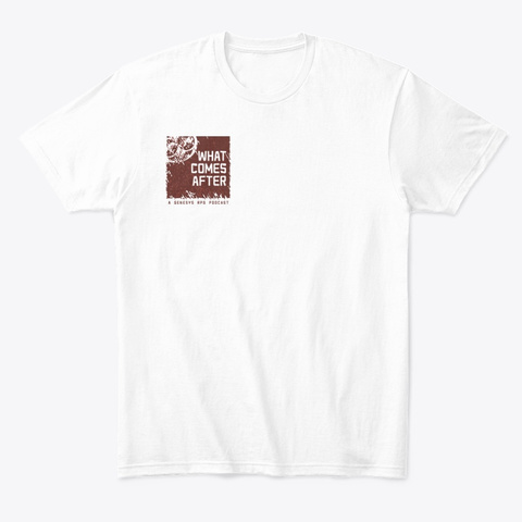 Table Top Tales White T-Shirt Front