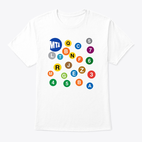 Mta Transit Logo T Shirt For Unisex  White T-Shirt Front