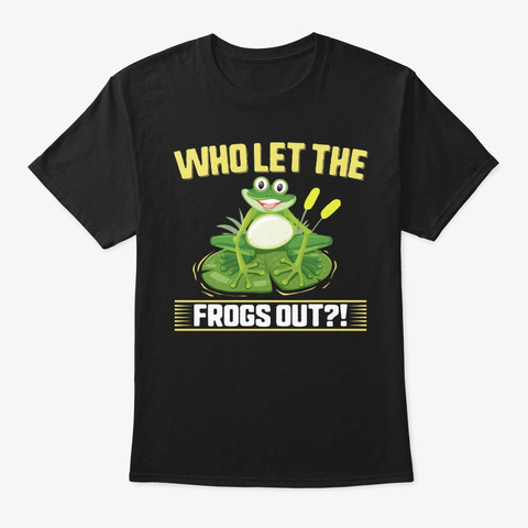 Funny Let The Frogs Out Plague Pesach Black Kaos Front