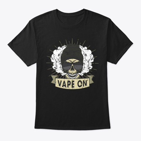 Cloud Chaser   Vaping Hipster   Vape On Black T-Shirt Front