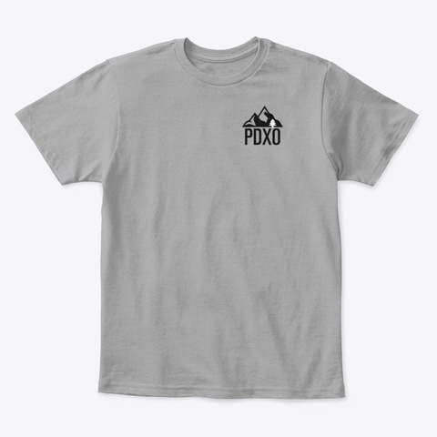 Kids Pdxo Signature T Shirt Light Heather Grey  T-Shirt Front