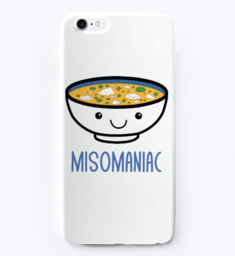 Misomaniac Funny Miso Japanese Soup Anim White T-Shirt Front