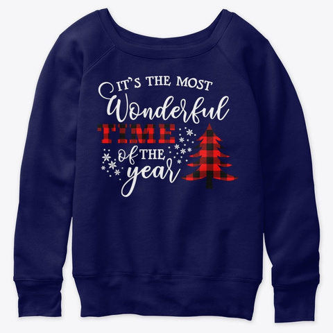 It's The Most Wonderful Time Of The Year Navy  T-Shirt Front