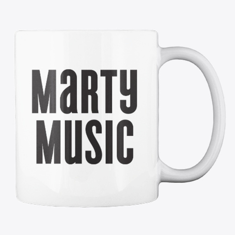 Marty Music Mug White T-Shirt Back
