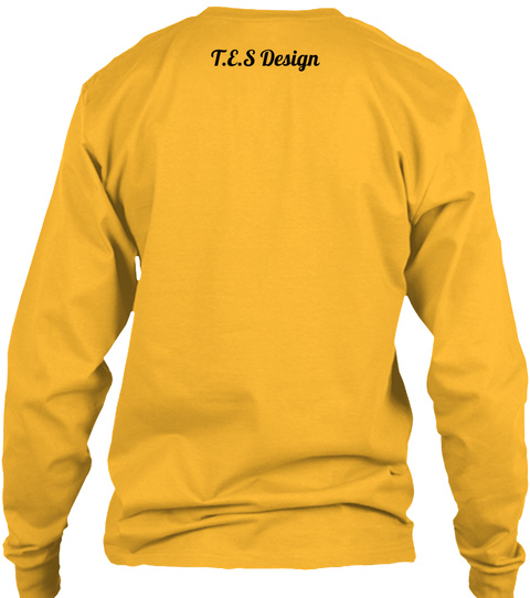 T.E.S Design Gold T-Shirt Back