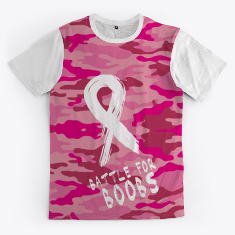Battle For Boobs | Pink Camo Tee Standard T-Shirt Front