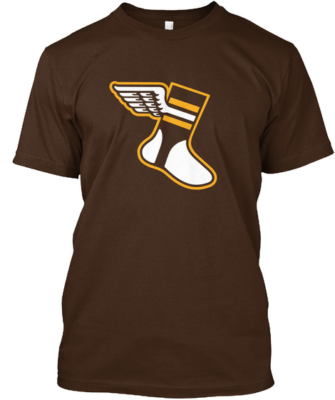 Uni Watch Color Remix: Brown/Yellow Dark Chocolate T-Shirt Front