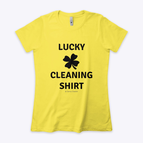 Lucky Cleaning Shirt Vibrant Yellow T-Shirt Front