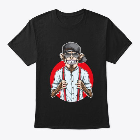Master Monkey Black T-Shirt Front
