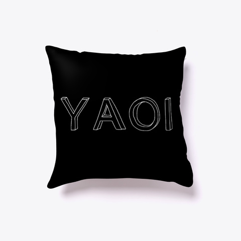 Simplistic Yaoi Pillow Black T-Shirt Front