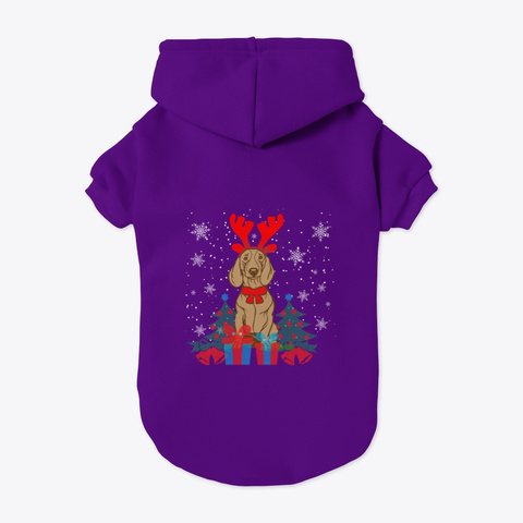 Ugly Christmas Dog Hoodies! Pet Hoodie Purple T-Shirt Back
