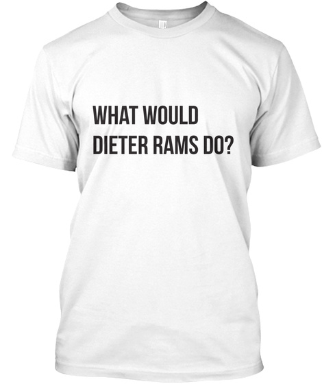 What Would Dieter Rams Do? White T-Shirt Front