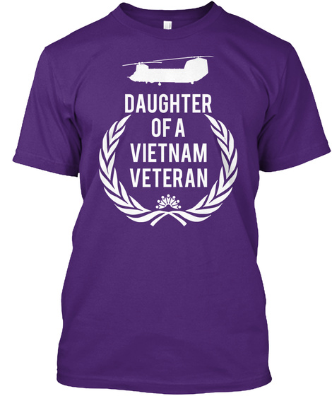 Daughter Of A Vietnam Veteran Purple T-Shirt Front