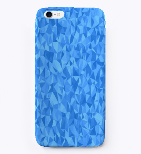 Blue Mosaic Texture  I Phone Case Standard Kaos Front