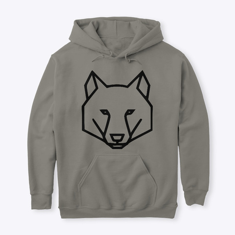 Basic Wolf Charcoal Maglietta Front