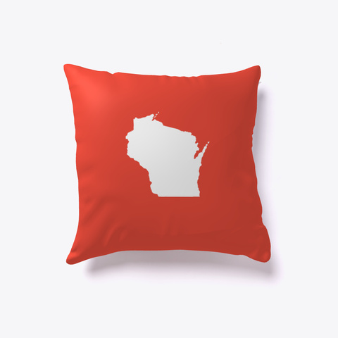 Wisconsin Pillow Red Kaos Front