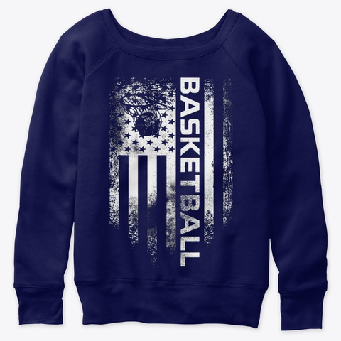 Usa American Flag Basketball Player Team Navy  T-Shirt Front