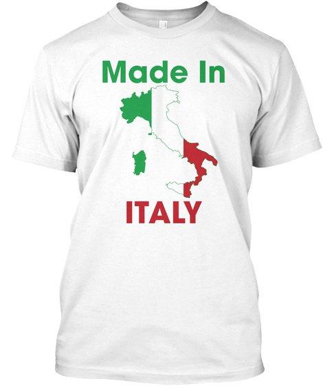 Made In Italy White T-Shirt Front