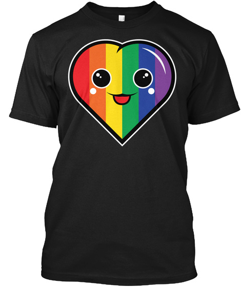 Cute Kawaii Rainbow Heart T-shirt