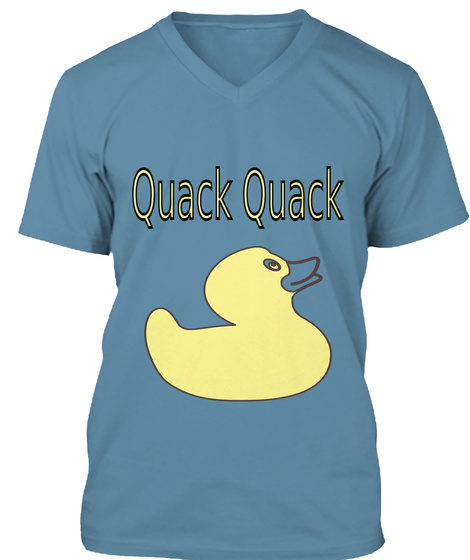 Quack Quack Steel Blue T-Shirt Front