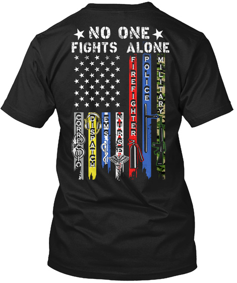 No One Fights Alone American Flag