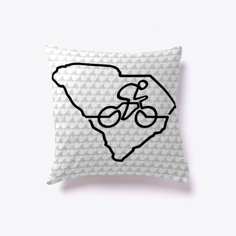 Cycle South Carolina Bicycle Pillow White Kaos Back