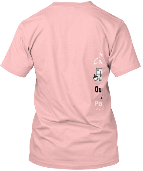 Medical Billing Specialist Pale Pink T-Shirt Back