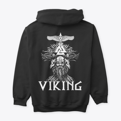 Odin Allfather Is God In Asgard Viking Black T-Shirt Back