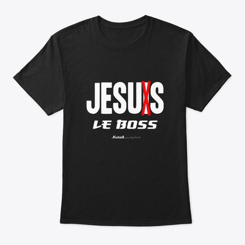 Jesus Le Boss 2   Homme Black T-Shirt Front