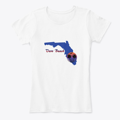 Vero Beach Florida White T-Shirt Front
