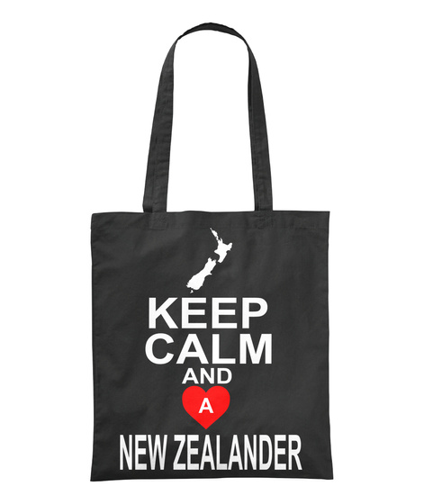 Keep Calm And A New Zealander Black T-Shirt Front