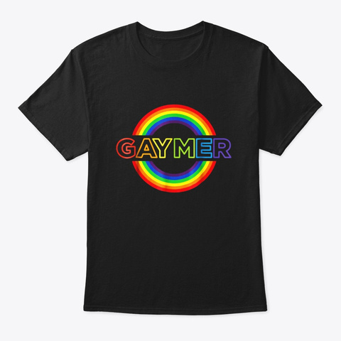 Gaymer Gamer Gay Pride Lgbt T Shirt Black Maglietta Front