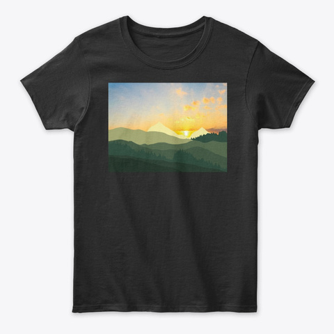 Great Smoky Mountains National Park Gift Black T-Shirt Front