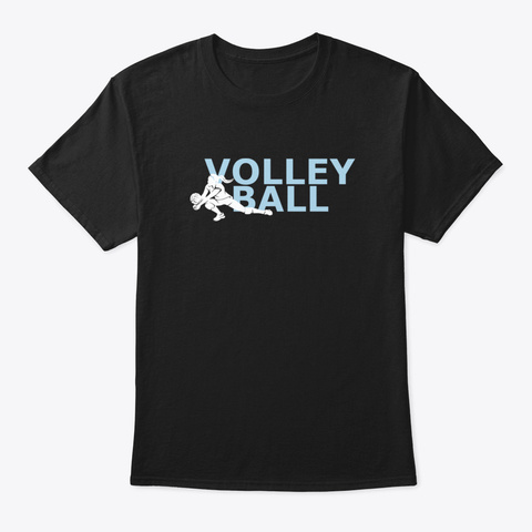 Volleyball Qic6z Black T-Shirt Front
