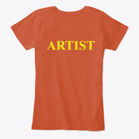 Artist Deep Orange T-Shirt Back