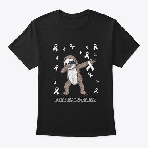 Dabbing Sloth Cute Funny Dog Dab Love Ho Black Camiseta Front