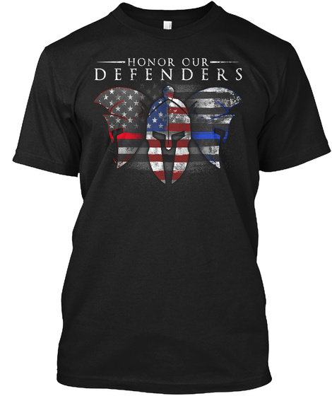 Honor Our Defenders Black T-Shirt Front