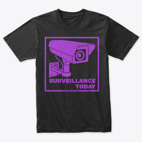Surveillance Today Store Vintage Black T-Shirt Front