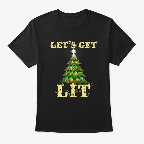Lets Get Lit Drinking Funny Christmas